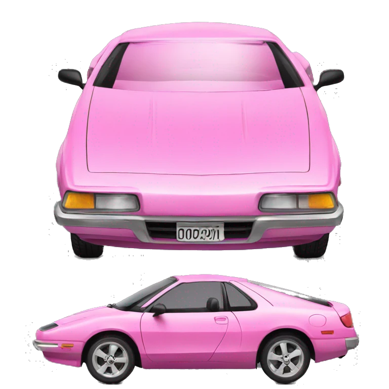 Coche rosa emoji