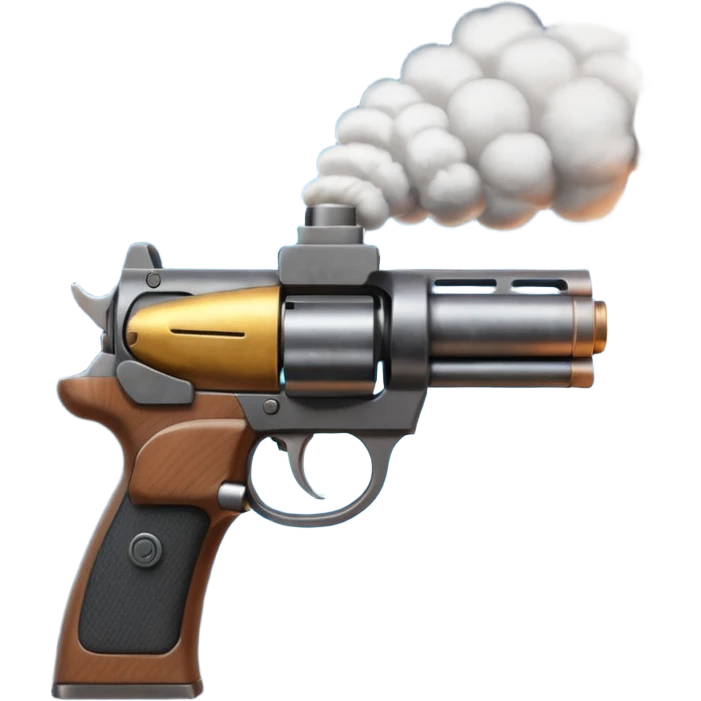 Gun firing emoji