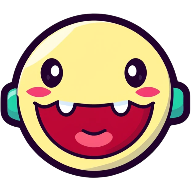 mind-blown face with a shiny ruby above, cartoon look emoji