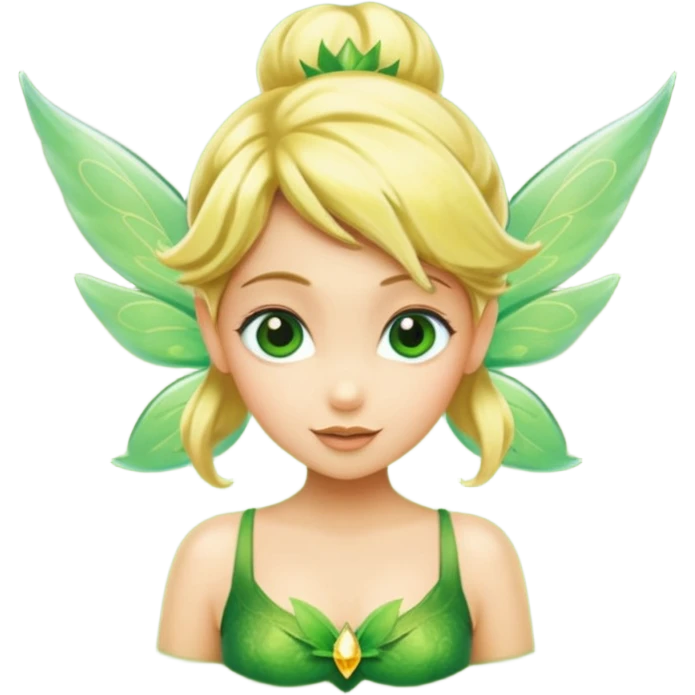 skeumorphic tinkerbell flying emoji
