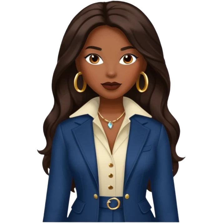 LaTocha Scott with long dark brown hair emoji