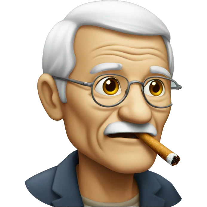 Old man smoking  emoji