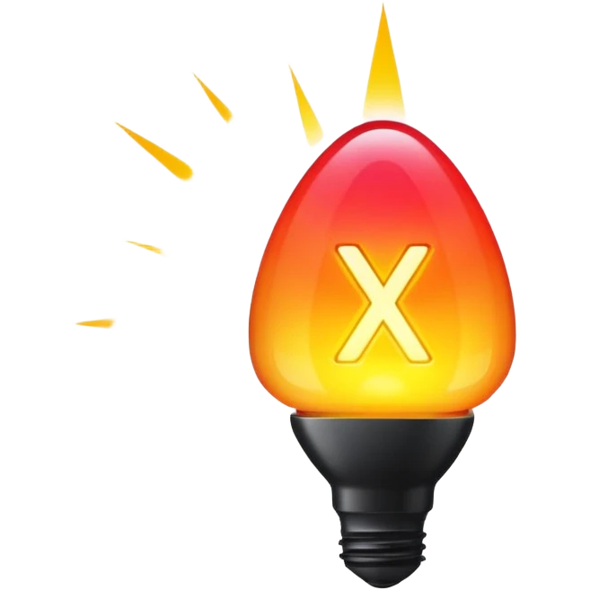 Strobe light with a black X over it. emoji