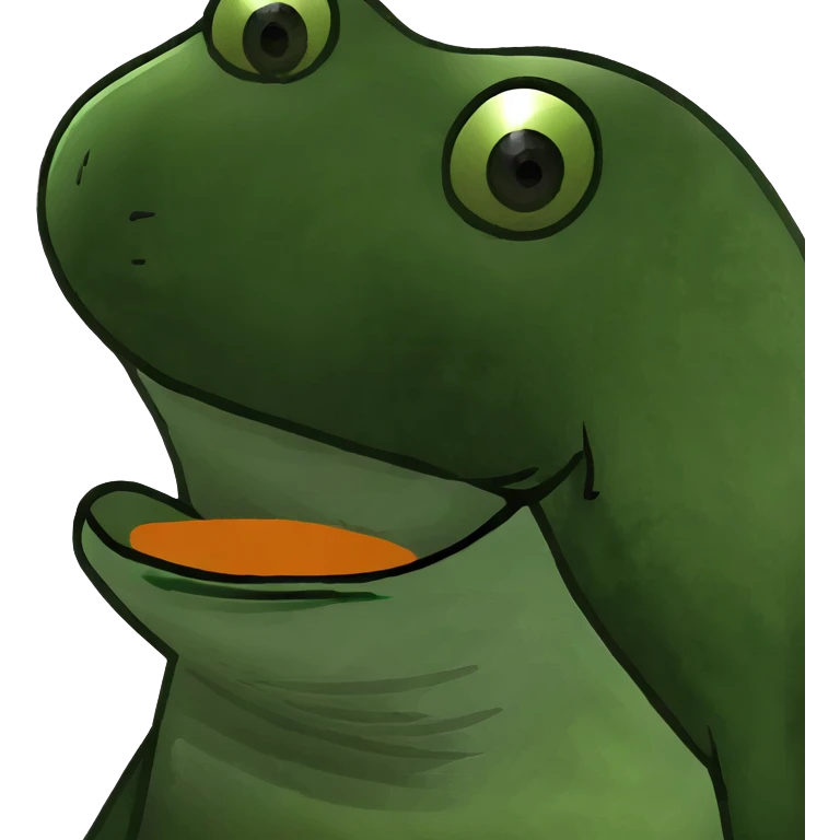 Frog laughing emoji