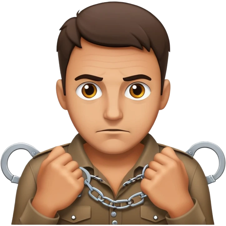 a handcuffed guy emoji