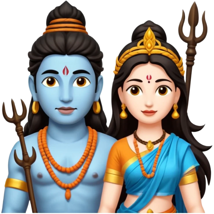 Sitting lord shiva and parvathi emoji