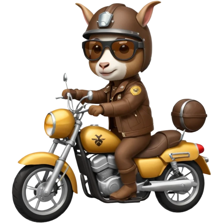 Goat on motorbike emoji
