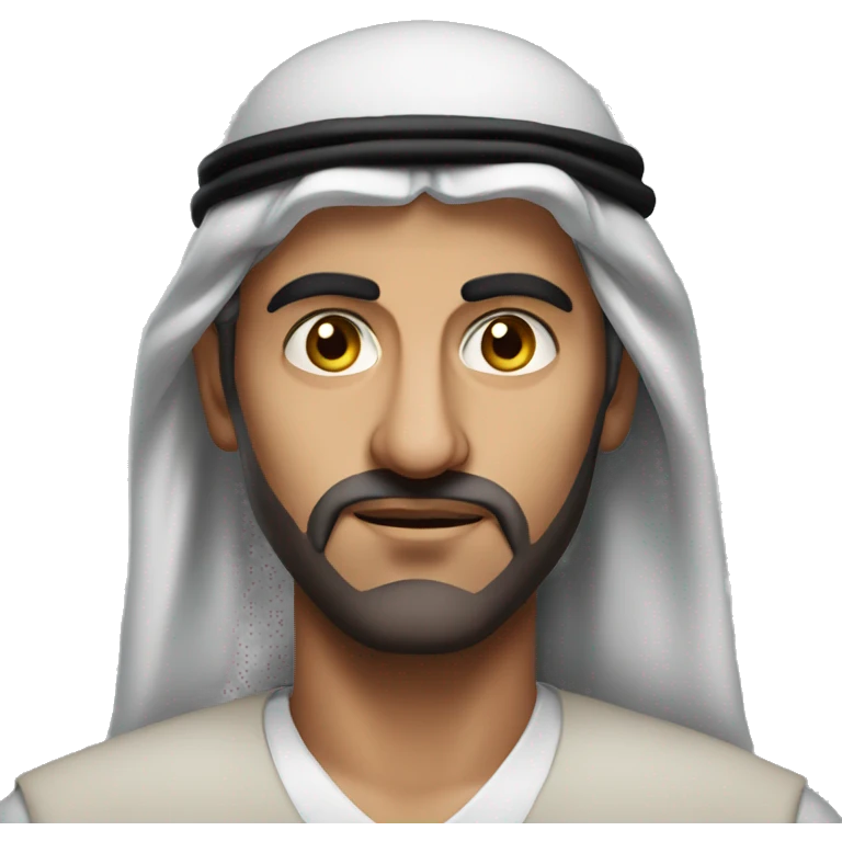 photorealistic serious Arab Man emoji