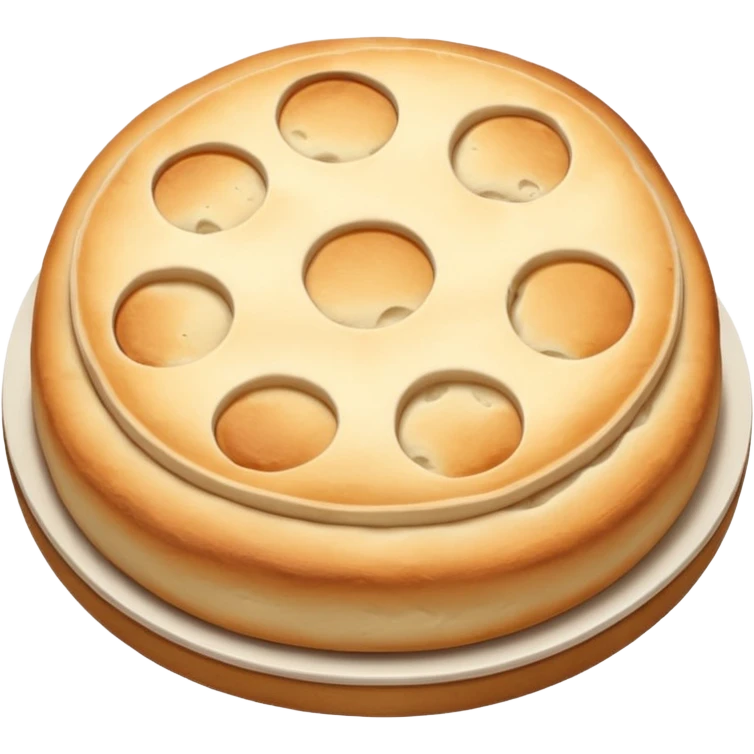 round focaccia white without seasoning emoji
