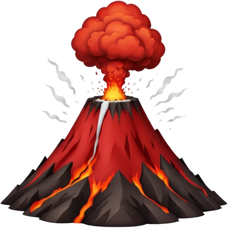 No lava, smoking volcano  emoji