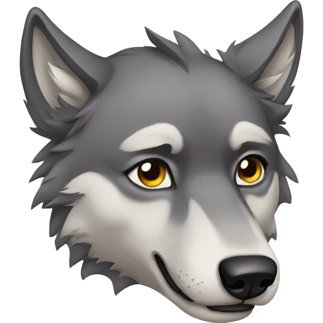 Wolf sad and crying emoji