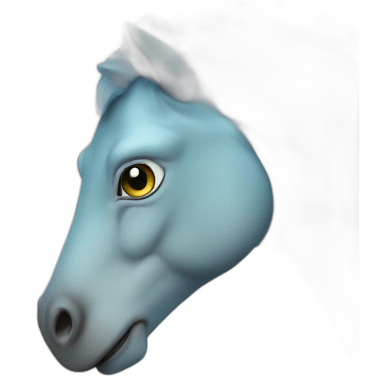 Hippocampe bleu emoji