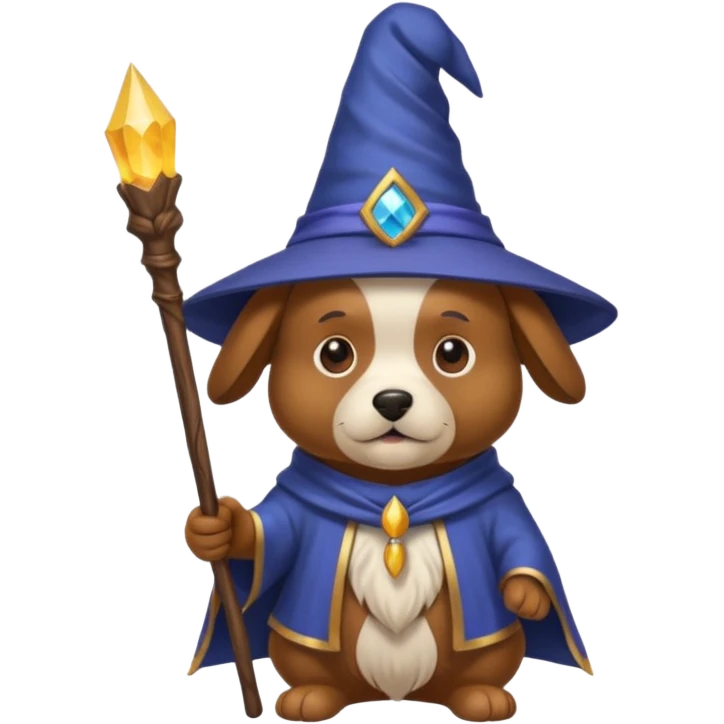 Dog wizard emoji