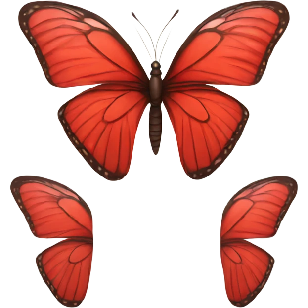 Red butterfly side angle emoji