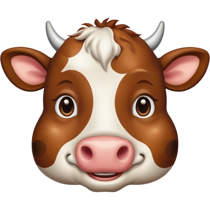 A smirking cow emoji