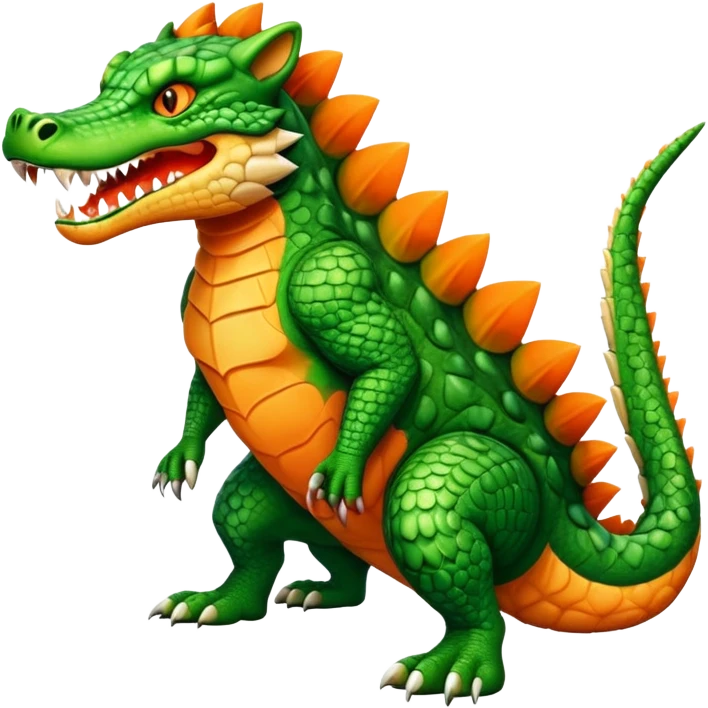 Crocodile-Bobcat-Fakémon-hybrid-creature with a long muzzle, full body emoji