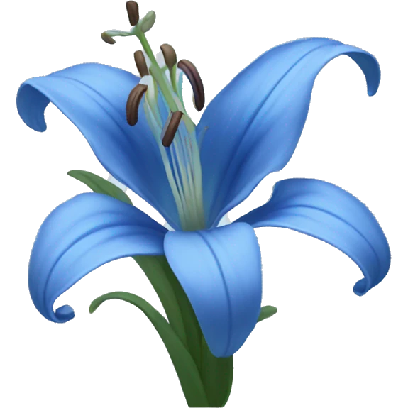 Blue lily  emoji