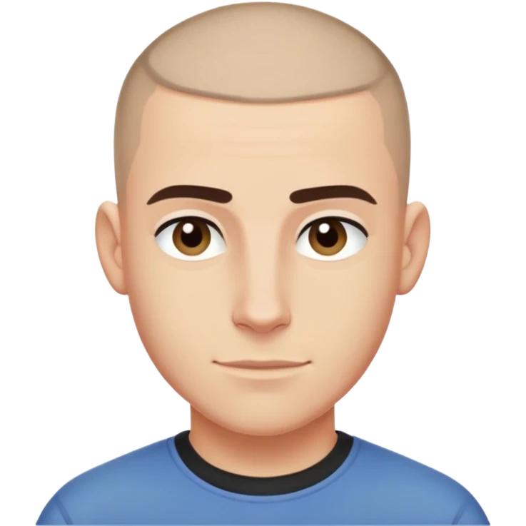 Rafe Cameron from Outer Banks, buzz cut, slightly exaggerated smirk emoji