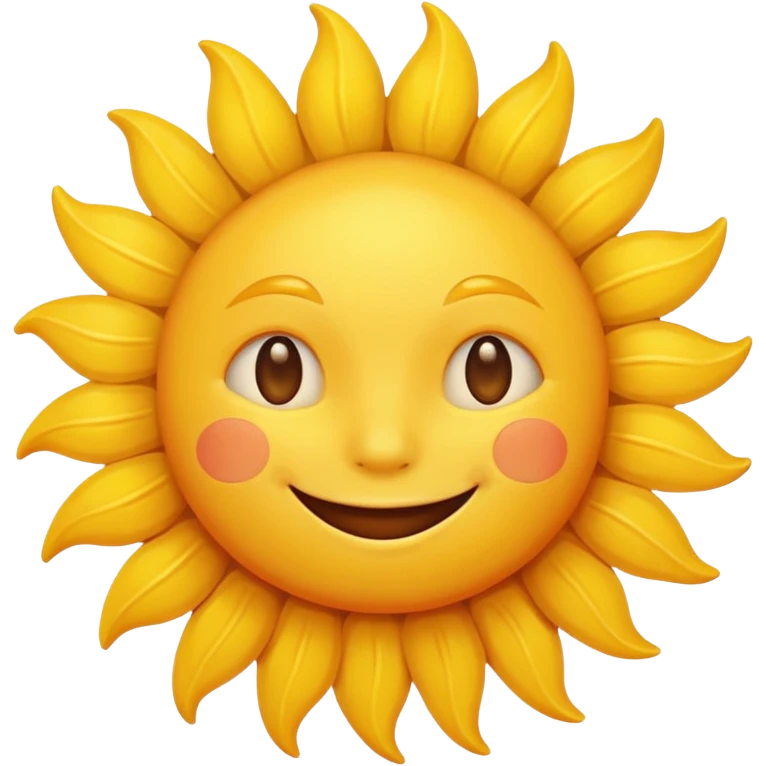 smiling sun emoji, simple and cheerful emoji