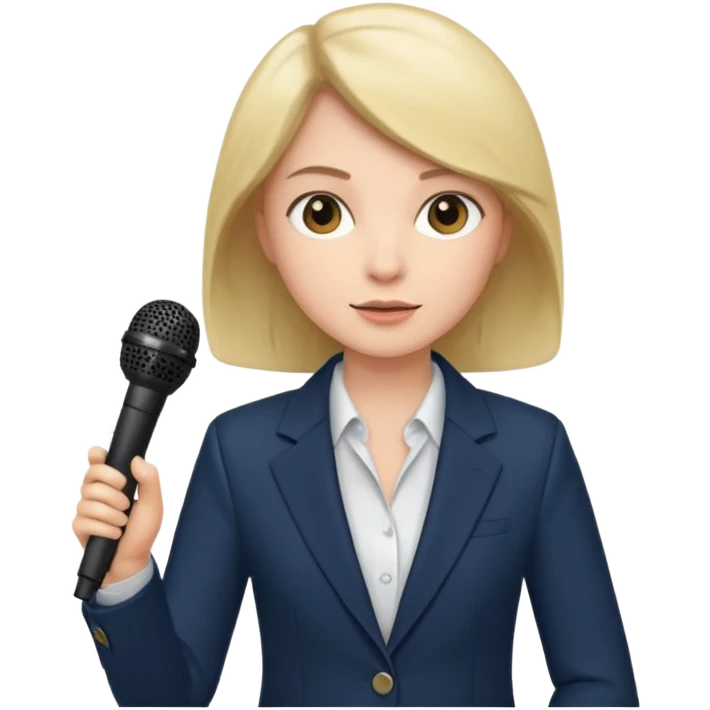 journalist, in studio emoji