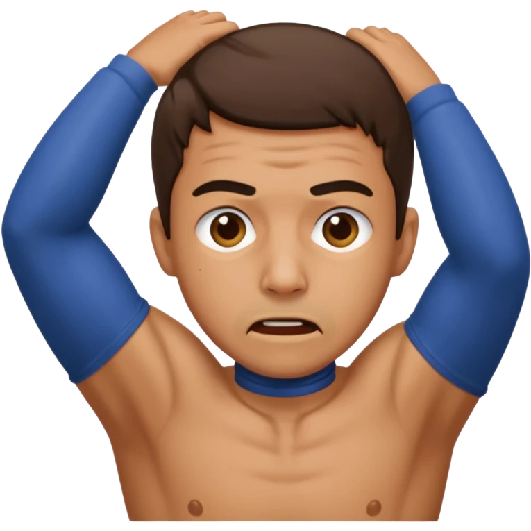 Guy strangling himself emoji