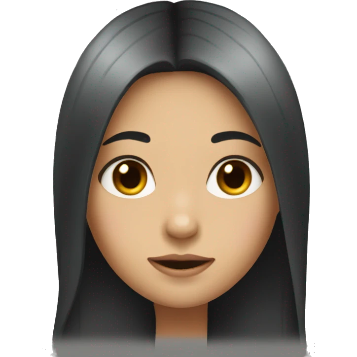 Girl with long black hair  emoji