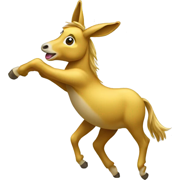 Golden donkey dancing emoji