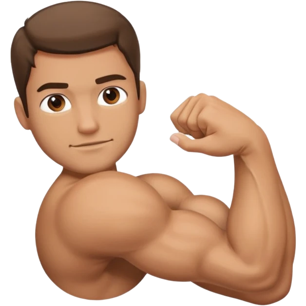 Man Bicep with a girls hand wrapped around it  emoji
