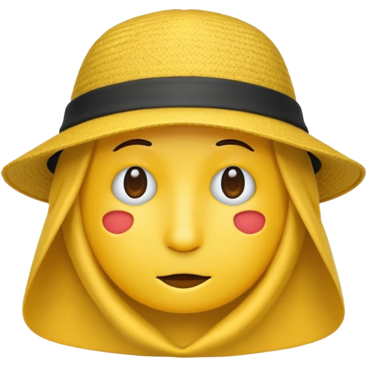 an emoji with no face with a hat on emoji