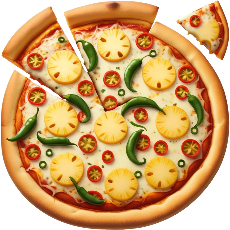 Pineapple jalapeño pizza  emoji