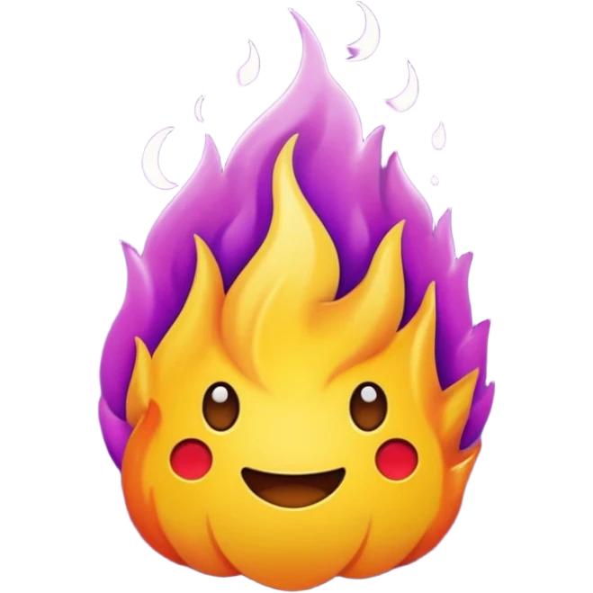 a lua tem que estar dentro do fogo roxo e ser mini emoji