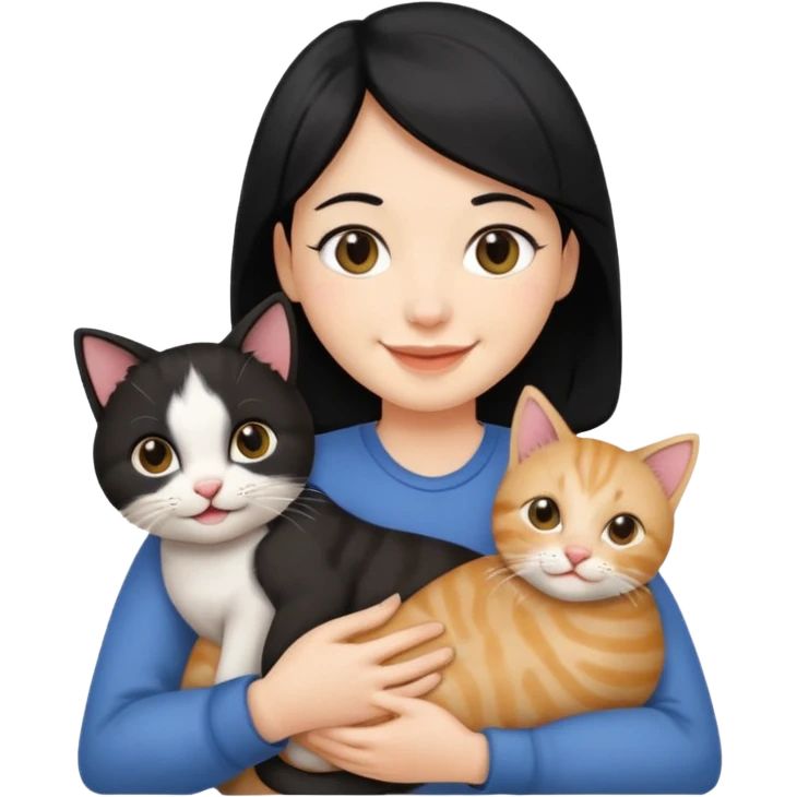 pet lover, black hair emoji