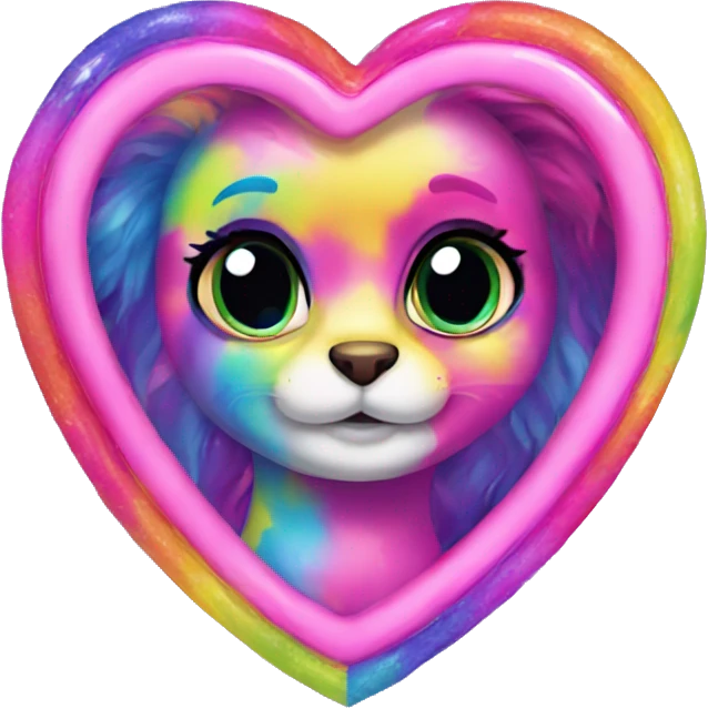 lisa frank heart emoji