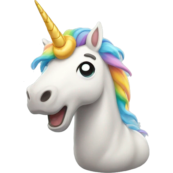 Unicorn fart emoji