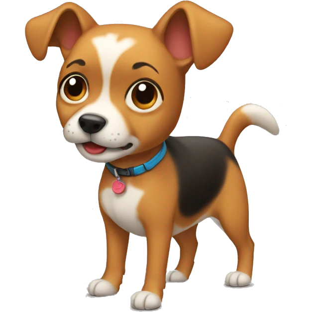 Dog with 3 legs emoji