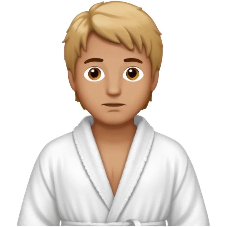  male with a bath robe emoji