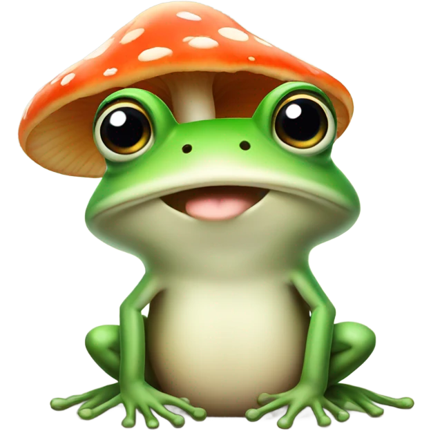 A frog living with mushroom emoji