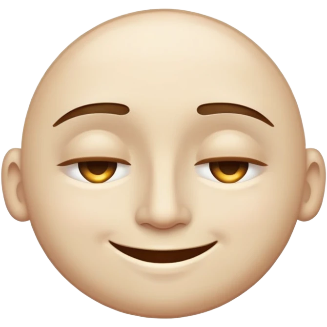 A smiling face with half-closed eyes, dilated pupils, and a relaxed grin - looking very stoned and high emoji
