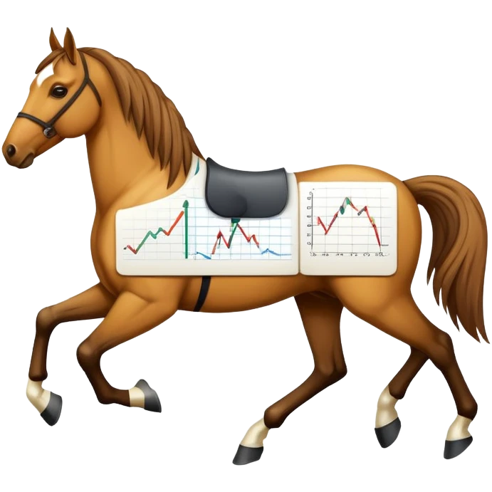 horse with graphs emoji
