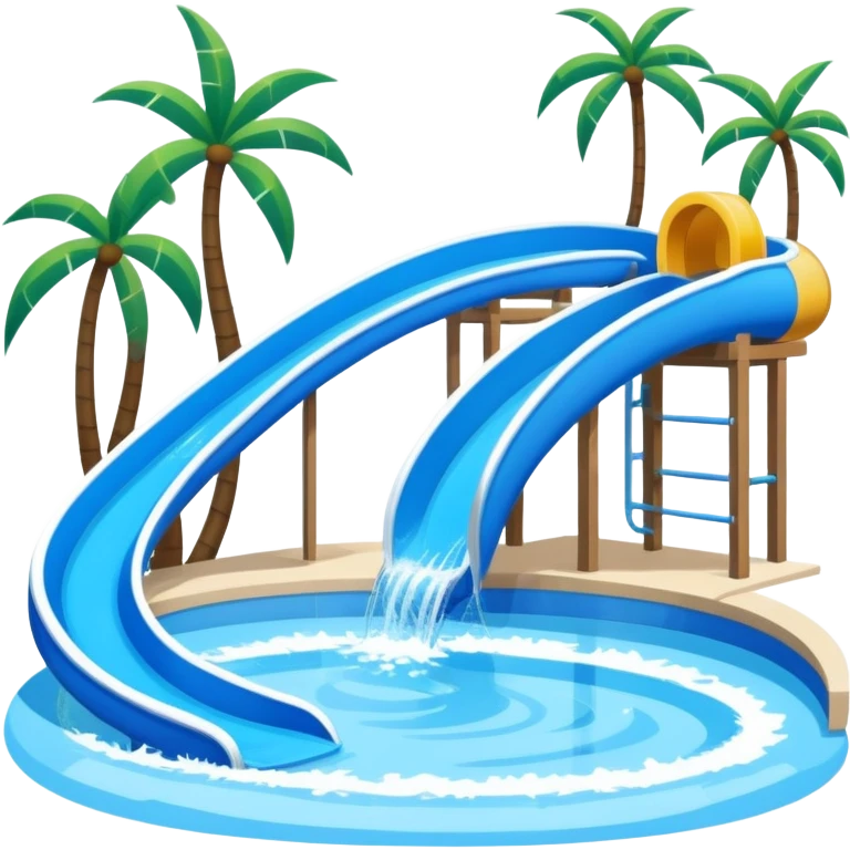 waterslide and pool emoji