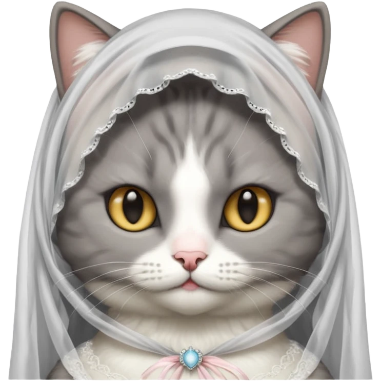 gray cat bride  emoji