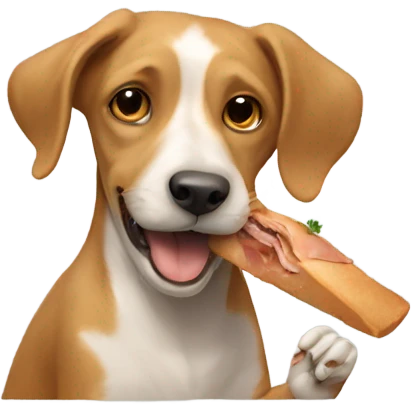 Dog eating rabbit emoji