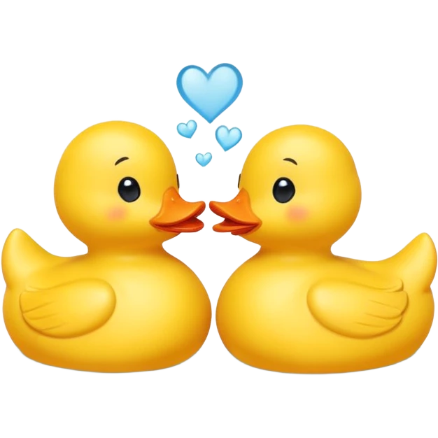 Two duckies kissing emoji