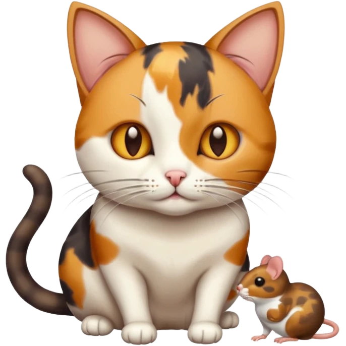 cat eating a mouse emoji