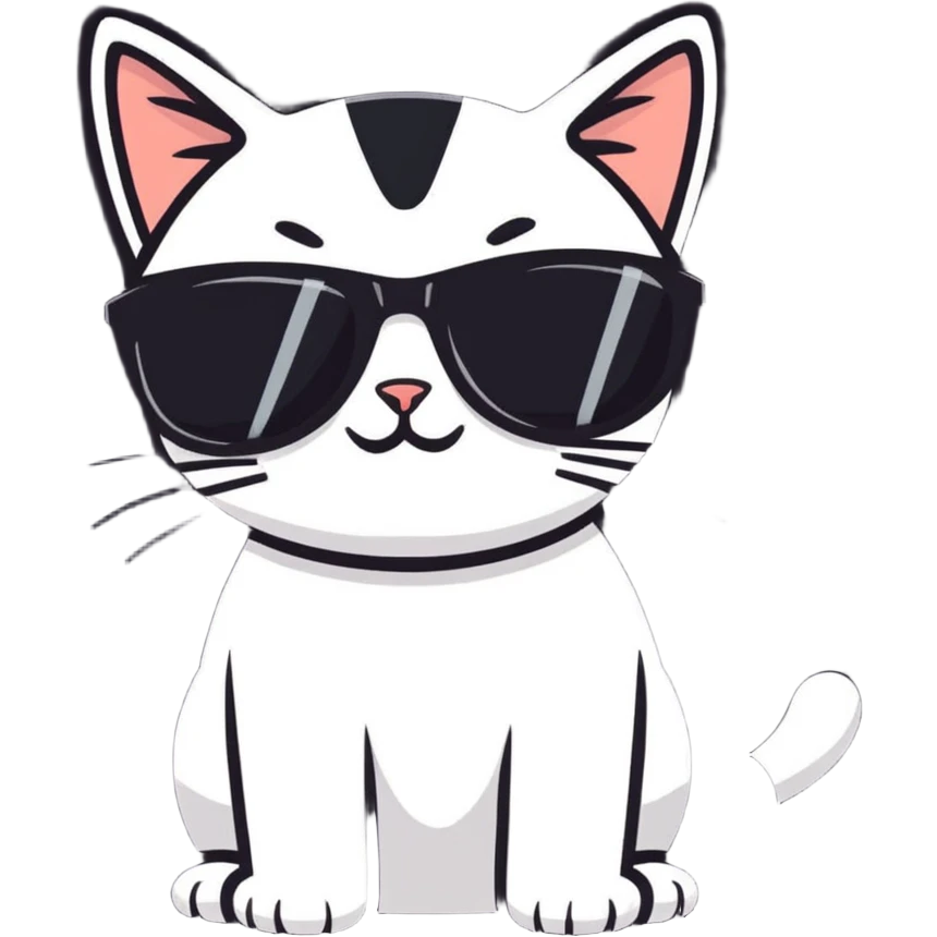 Cat with sunglasses emoji