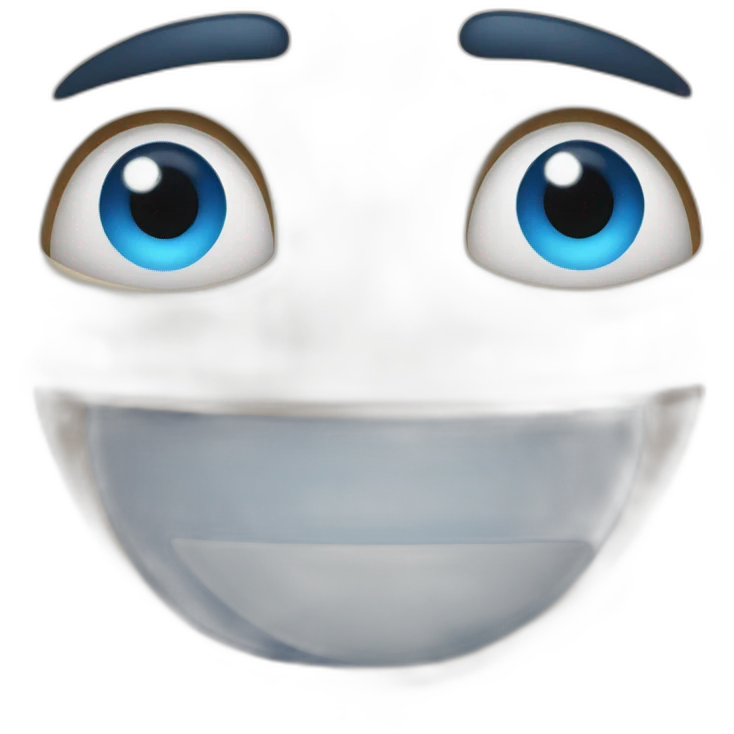 blue eyes and smile emoji