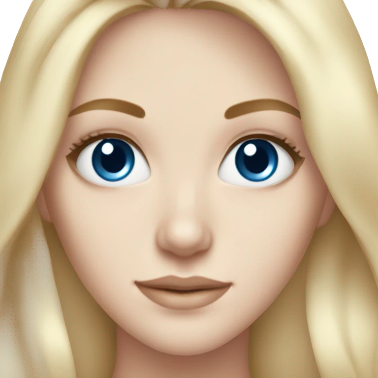 Pretty white girl with blue eyes skincare emoji