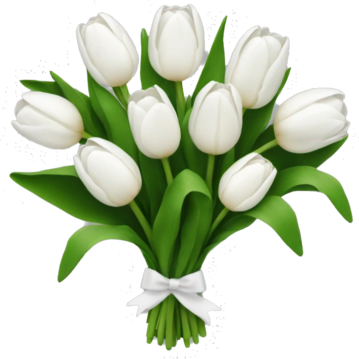 White bouquet of tulips emoji