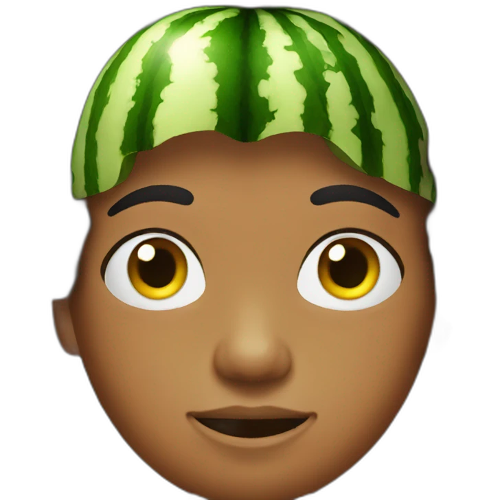 Watermelon Afro-American emoji