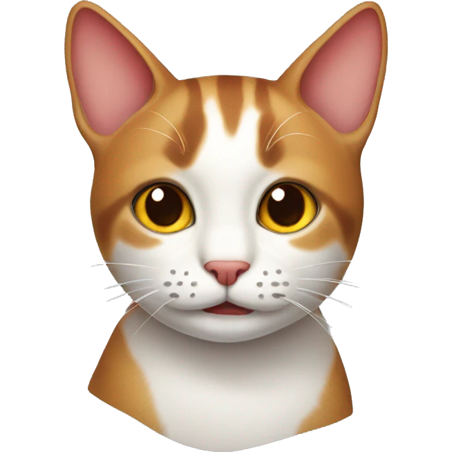 Cat with red cheeks  emoji